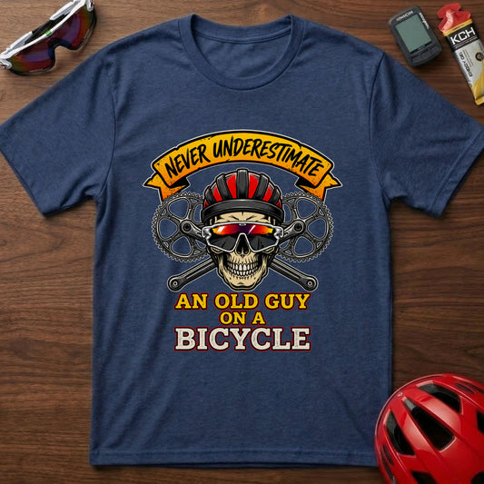Never Underestimate An Old Guy On A Bicycle T-Shirt