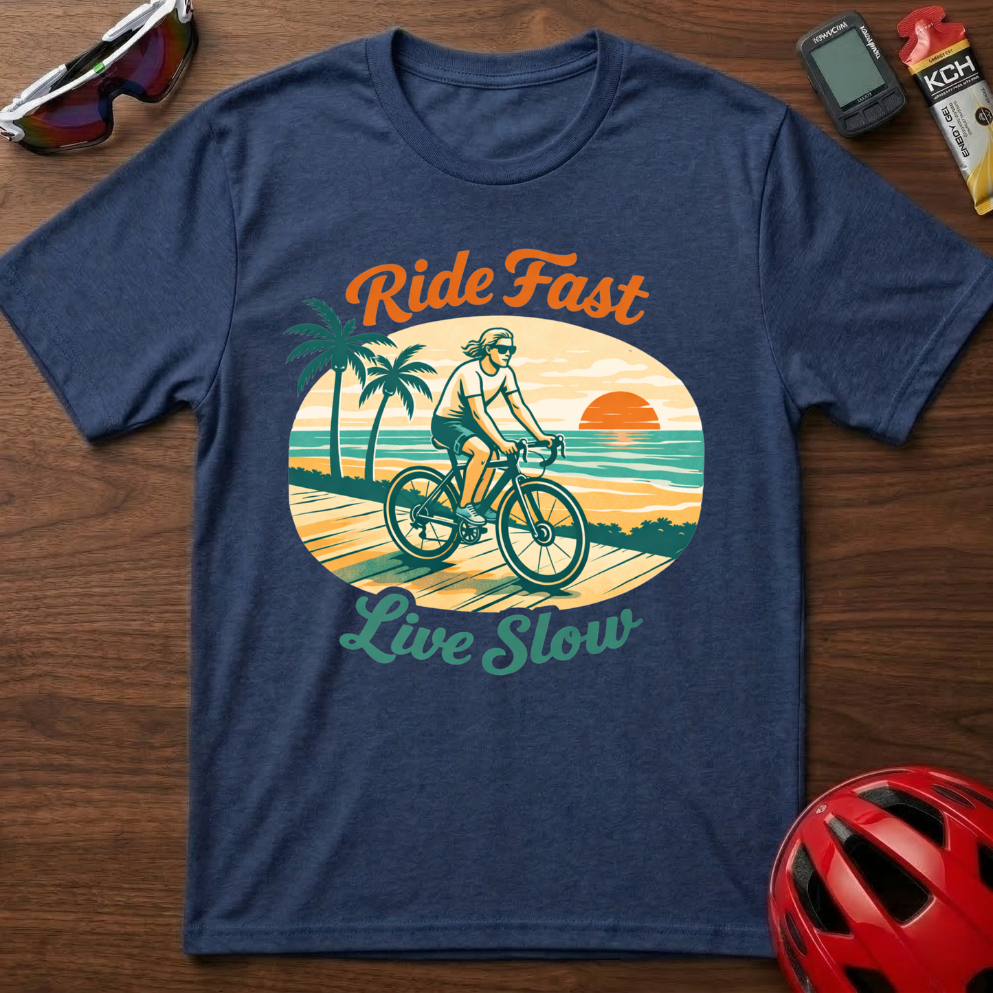 Ride Fast Live Slow Cycling T-Shirt