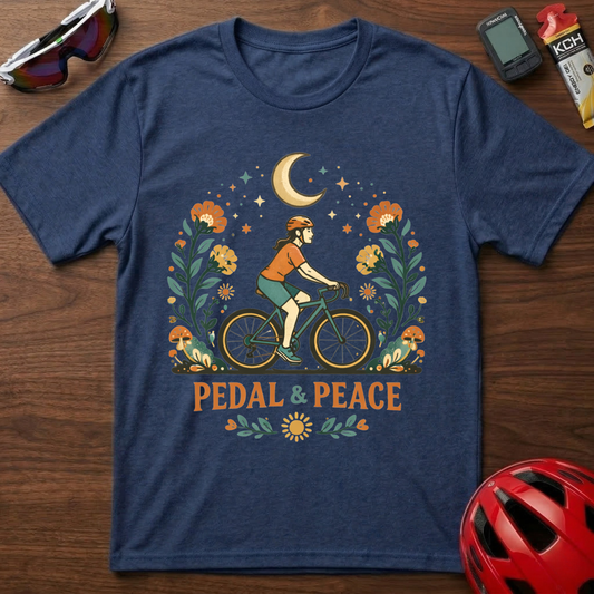 Pedal & Peace Girl Cycling  T-Shirt