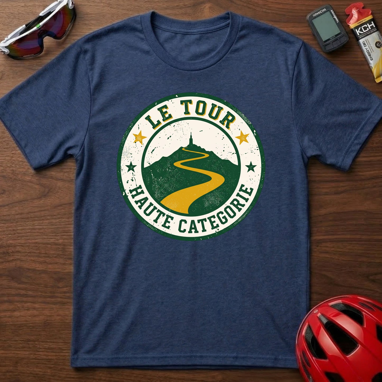 Cycling T-Shirt — "Le Tour Haute Categorie" Retro Badge