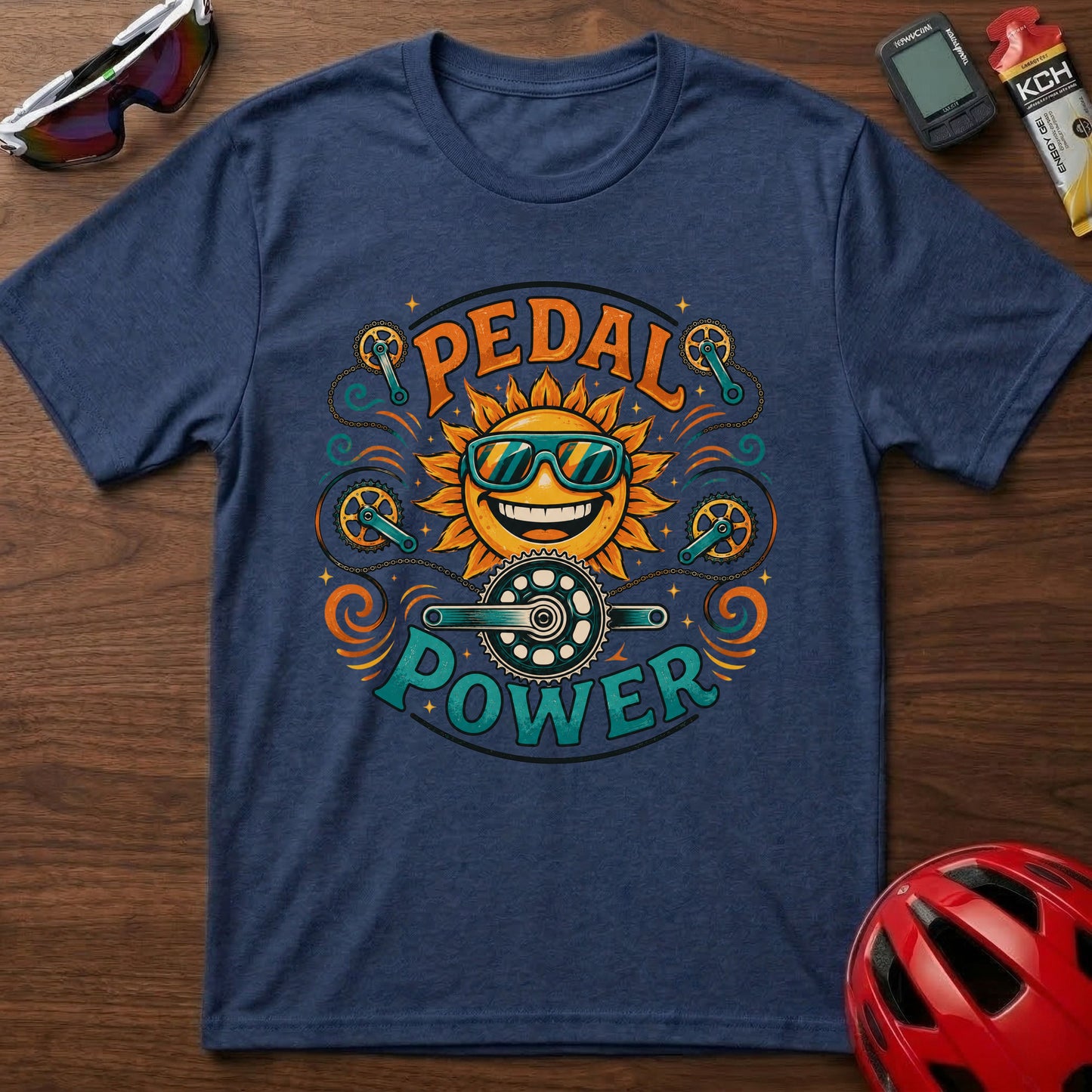 Pedal Power Cycling T-Shirt — Sunny Cycling Graphic Tee