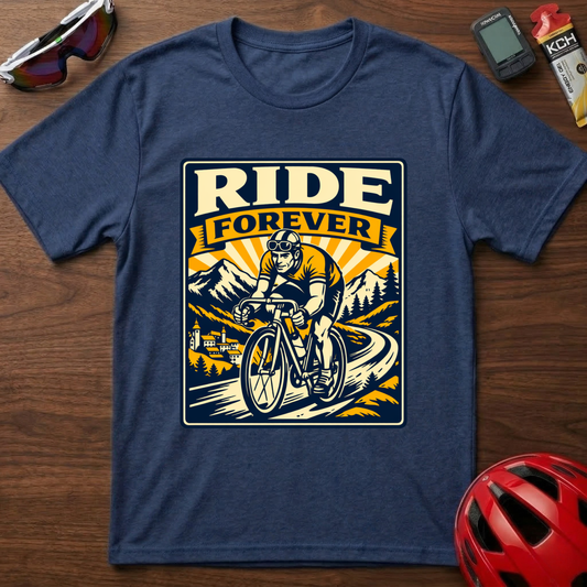 Ride Forever Cycling T-Shirt —Vintage Cycling Graphic Tee