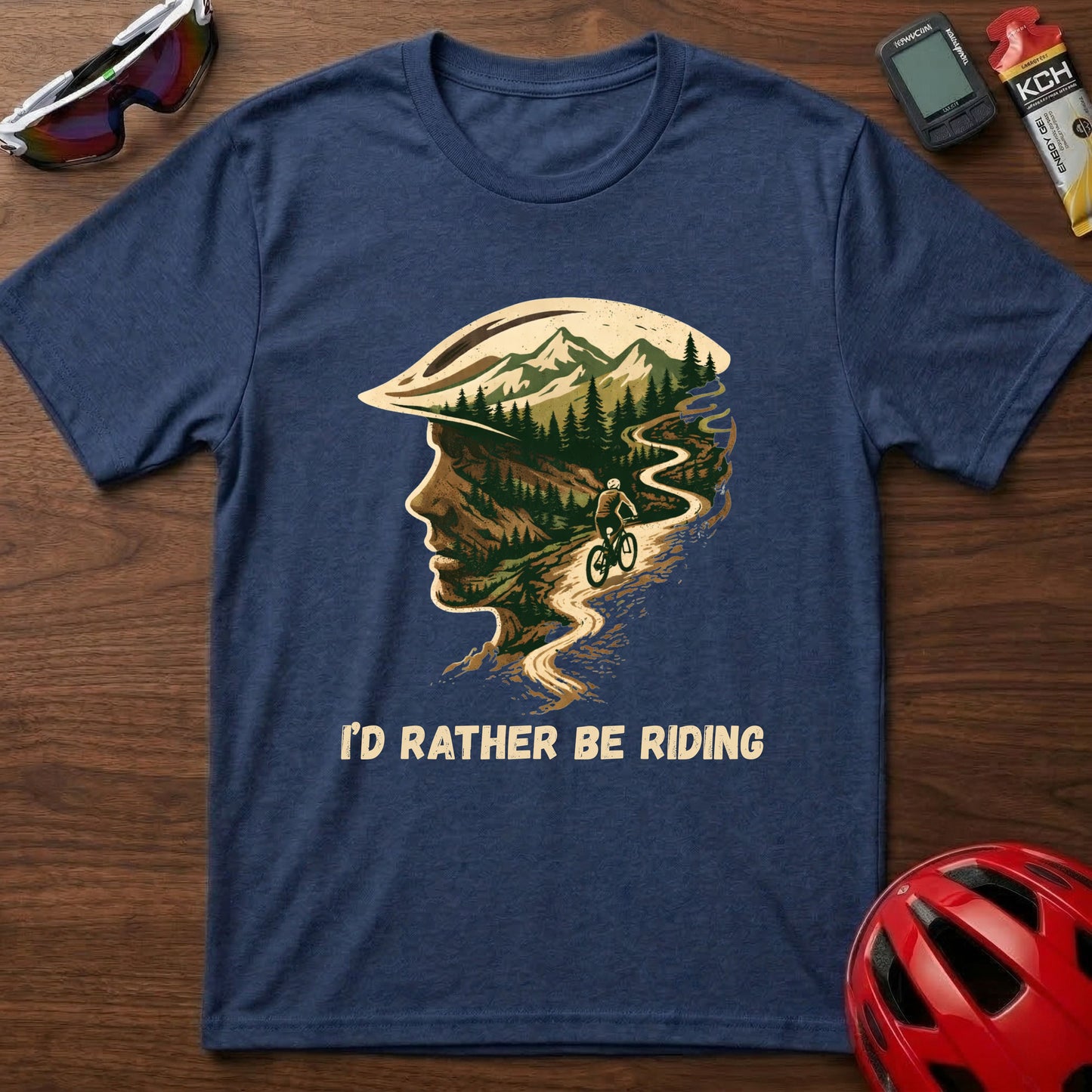 I'd Rather Be Riding MTB Spirit Cycling  T-Shirt