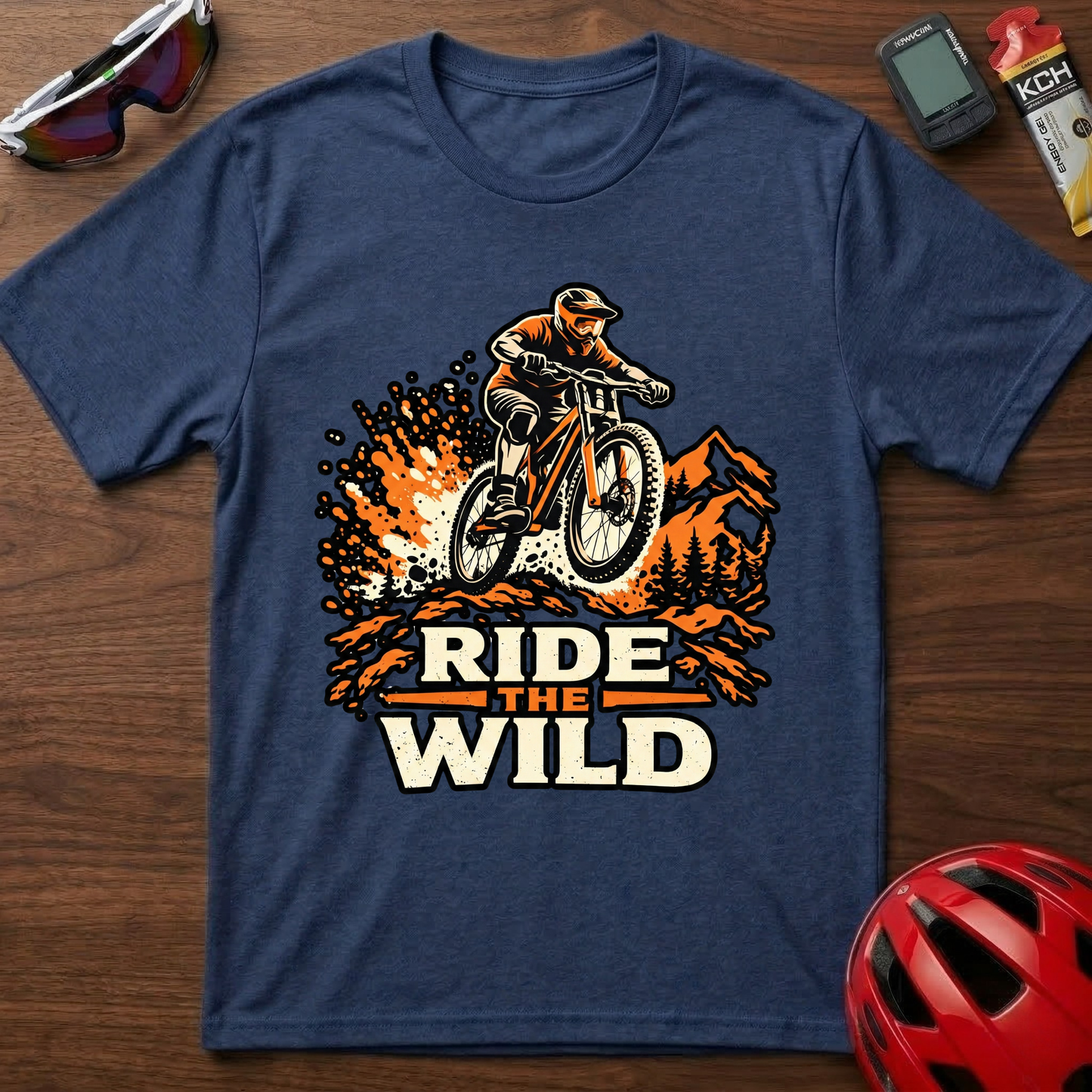 Ride The Wild Downhill MTB Cycling  T-Shirt