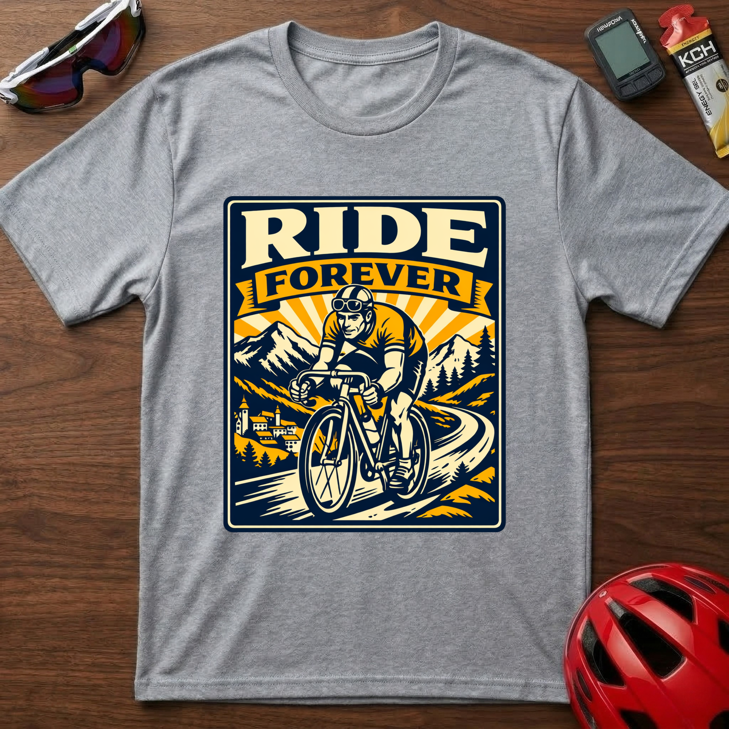 Ride Forever Cycling T-Shirt —Vintage Cycling Graphic Tee
