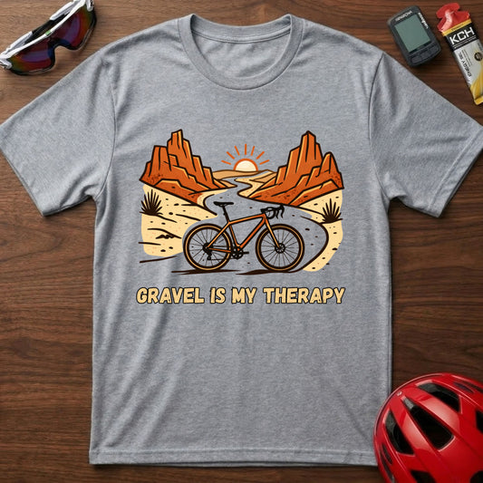 Gravel Is My Therapy Cycling T-Shirt