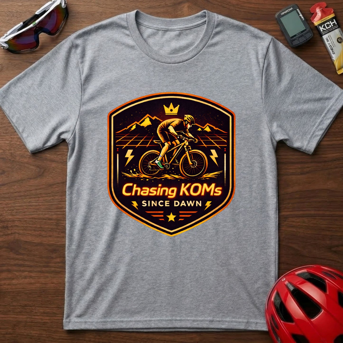 Chasing KOM's Since Dawn Cycling  T-Shirt