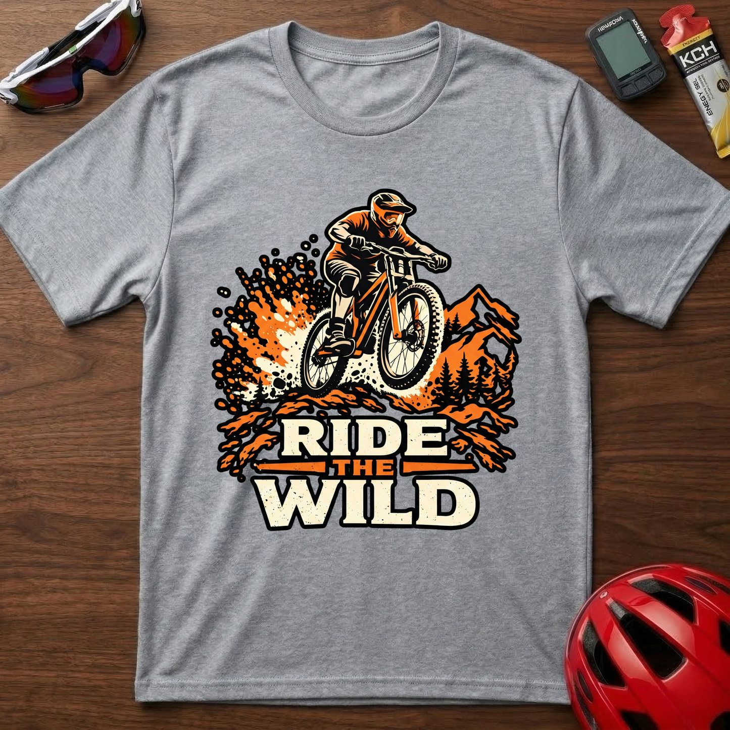 Ride The Wild Downhill MTB Cycling  T-Shirt