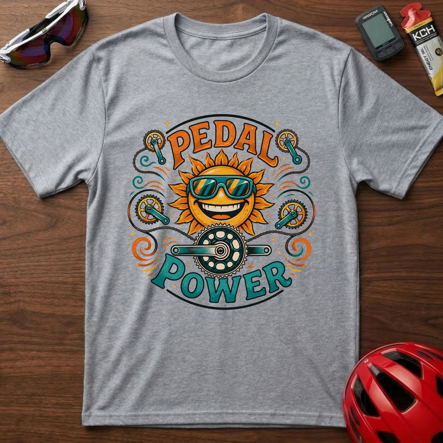 Pedal Power Cycling T-Shirt — Sunny Cycling Graphic Tee