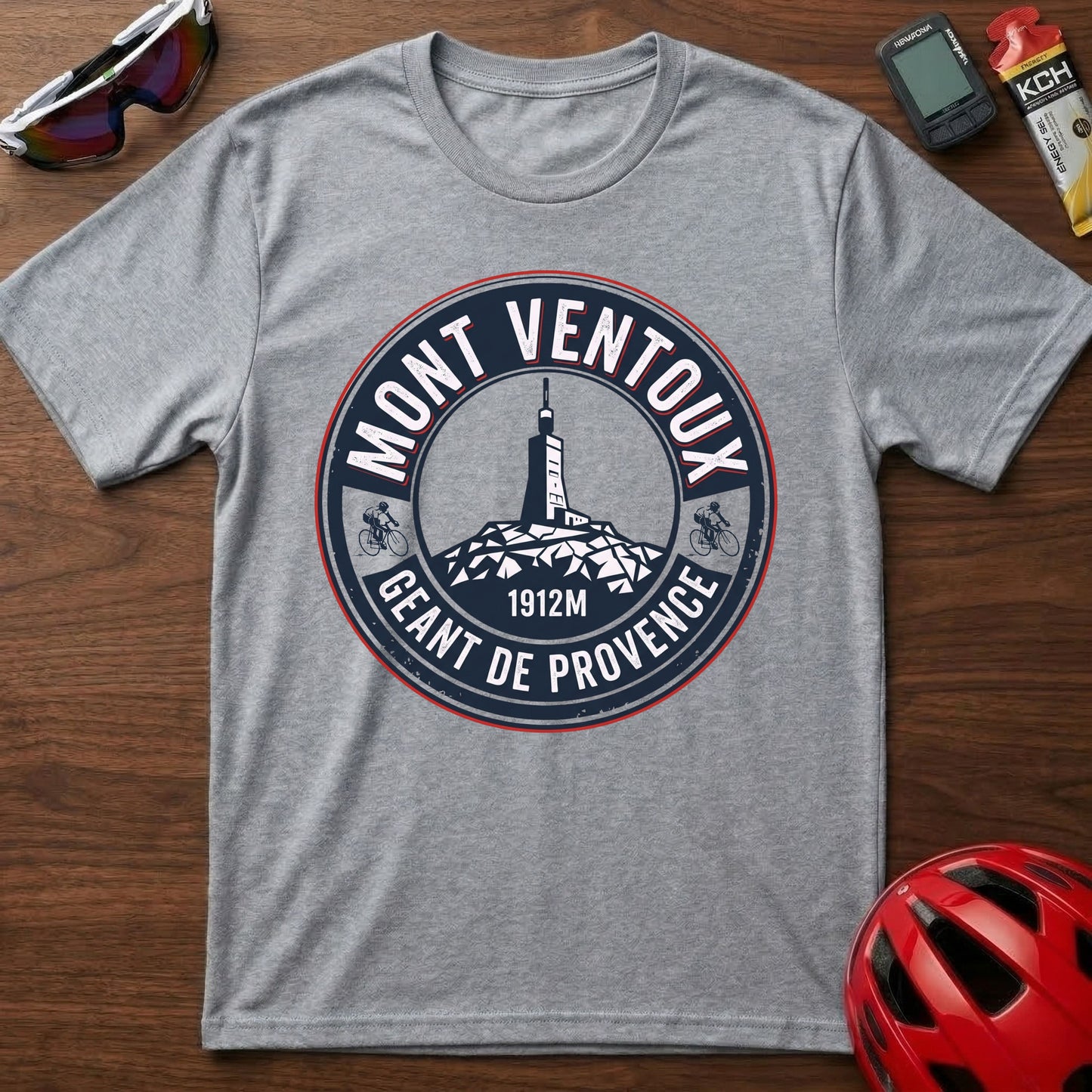 Mont Ventoux Cycling T-Shirt – Mont Ventoux 1912m Vintage Badge