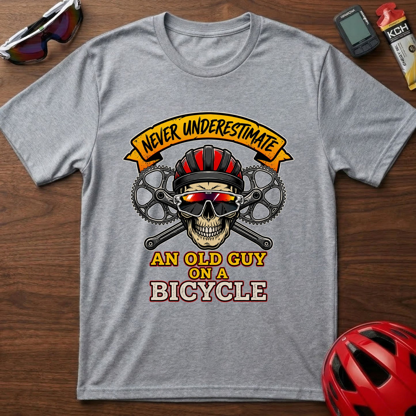 Never Underestimate An Old Guy On A Bicycle T-Shirt