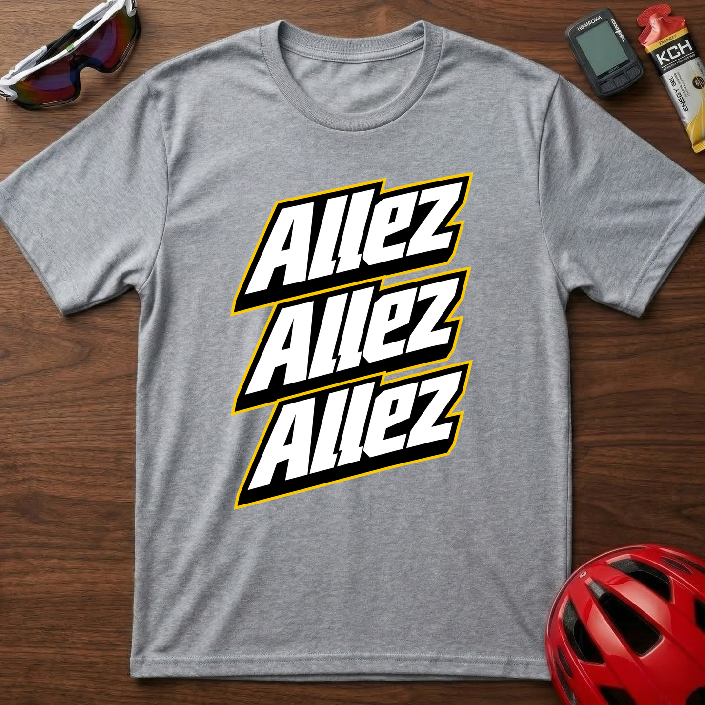 Allez Allez Allez Graphic Cycling T‑Shirt — Tour de France Fan Tee