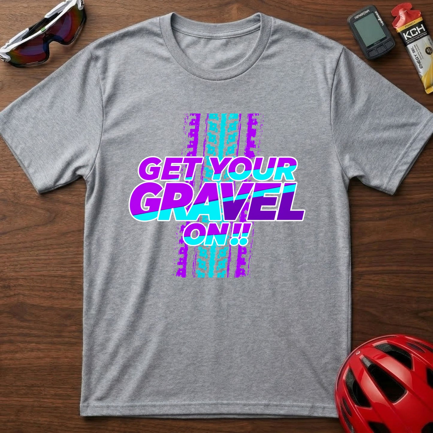 Get Your Gravel On T-Shirt — Retro Gravel Riding Cycling Tee